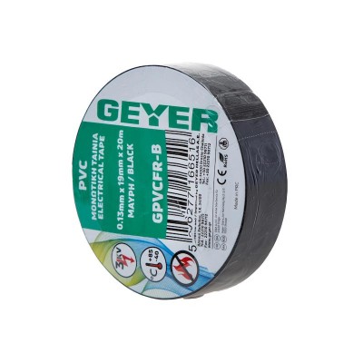Μον.ταινία PVC 0.13mmx19mmx20m μαύρη - GPVCFR-B