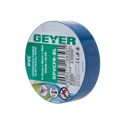 Μον.ταινία PVC 0.13mmx19mmx20m μπλέ - GPVCFR-BL