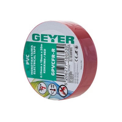 Μον.ταινία PVC 0.13mmx19mmx20m κόκκινη - GPVCFR-R