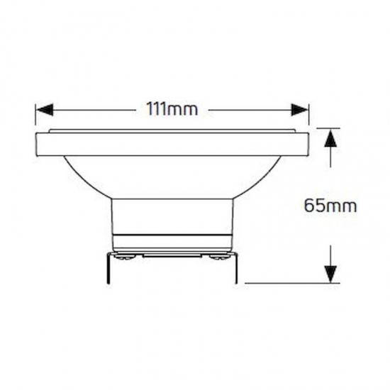 Λάμπα LED AR111 12W G53 4000K 870lm 45° 12V AC-DC - L111-G53-45C