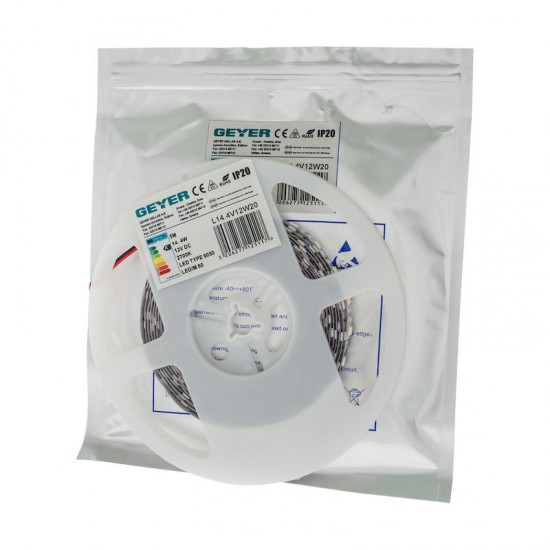 Ταινία LED Eco 14.4W 12V 2700K 600-720lm IP20 - L14.4V12W20 5m