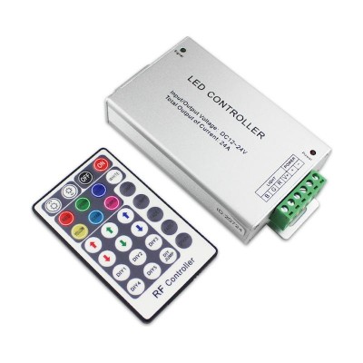 Wireless aluminium shell 28-key RGB controller 12V-144W-24V-288W - L28KRF12144