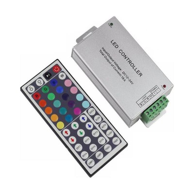 Wireless aluminium shell 44-key RGB controller 12V-144W-24V-288W - L44KRF12144