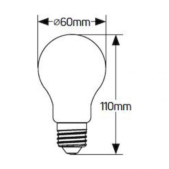 Λάμπα LED Κλασική A60 9W E27 3000K 800lm με Sensor Ημέρα-Νύχτα - LAWE279DN