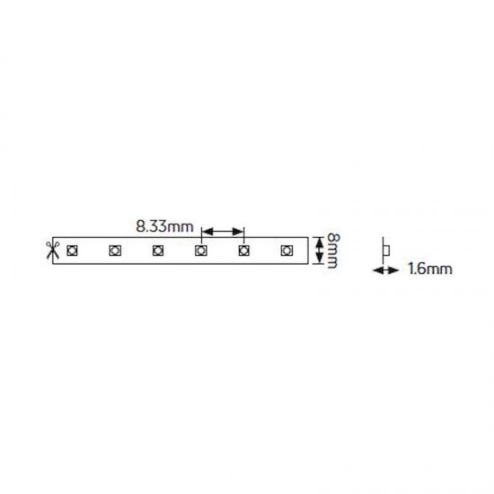 Ταινία LED Diamond 14.4W 24V 3000K 2100lm IP33 - LD144243033 5m
