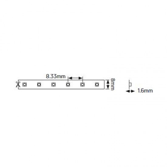 Ταινία LED Diamond 4.8W 24V 6500K 480lm IP33 - LD48246533 5m