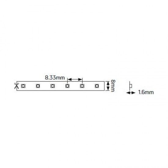 Ταινία LED Diamond 7.2W 24V 4000K 1080lm IP33 - LD72244033 5m