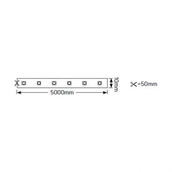 Ταινία LED Eco 14.4W 12V πράσινη 1400lm IP20 - LE14412GR20 5m
