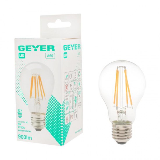 Λάμπα LED Κλασική Filament A60 8W E27 2700K 1055lm - LFAW278