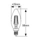 Λάμπα LED Κερί Filament matt C35 4W E14 4000K 400lm - LFCSC144