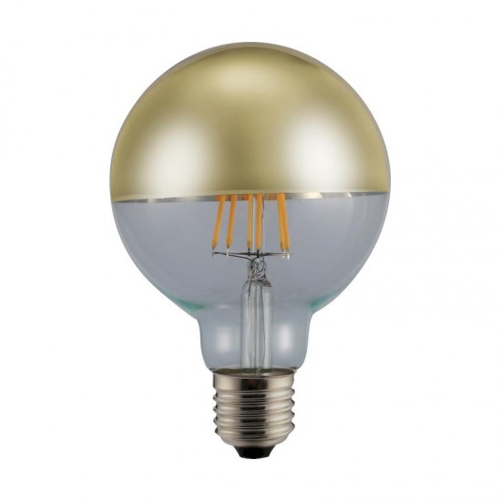 Λάμπα LED Αντεστραμμένου καθρέφτη χρυσό G125 6W E27 2700K 480lm dim - LFGBM276GD