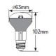 Λάμπα LED Filament R63 8W E27 4000K 650lm - LFKCE27