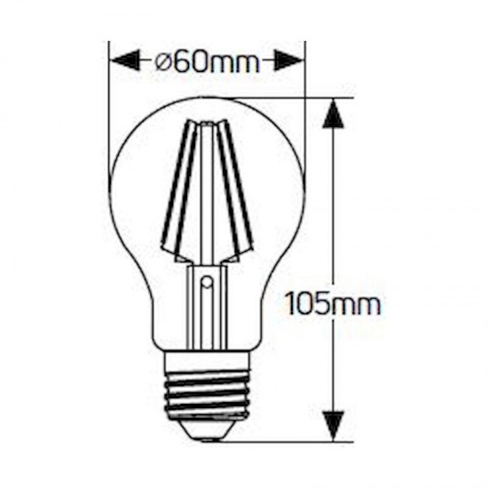 Λάμπα LED Κλασική Filament matt A60 6W E27 2700K 750lm - LFSAW276