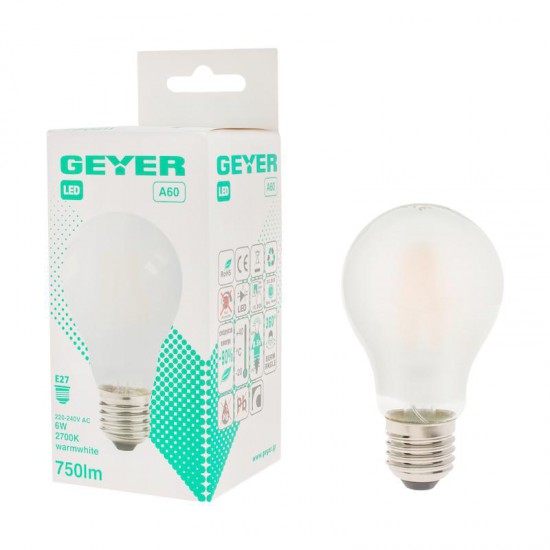 Λάμπα LED Κλασική Filament matt A60 6W E27 2700K 750lm - LFSAW276