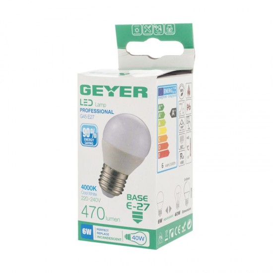 Λάμπα LED Σφαιρική G45 6W E27 4000K 470lm - LGLCE276S