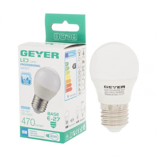 Λάμπα LED Σφαιρική G45 6W E27 6500K 470 lm - LGLDE276S
