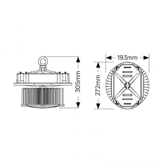 LED ΚΑΜΠΑΝΑ IP65 100W 5000K 9700LM - LHB100N