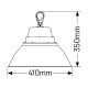 LED ΚΑΜΠΑΝΑ 150W 5000K 100° - LHB150-100N