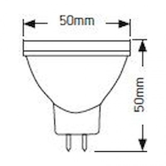 Λάμπα LED MR16 6W GU5.3 3000K 470lm - LHMW6E