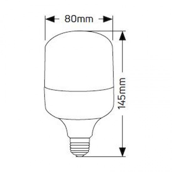 Λάμπα LED High Power Economy 20W E27 4000K 1800lm IP44 - LHPC2720S