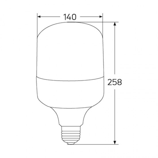 Λάμπα LED High Power Economy 70W E27 4000K 6300lm IP44 με αντάπτορα Ε40 - LHPC2770SA