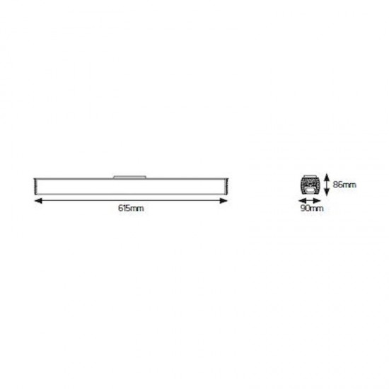 Φωτιστικό γραμμικό LED 100W 4000K 645mm - LINHB100CAS