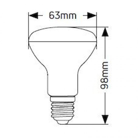 Λάμπα LED R63 8W E27 3000K 720lm - LKWE278S
