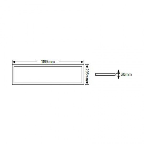 LED Panel Avra 120x30 40W 3000K 4000lm UGR<19 - LP13BLW5.UGR GEYER