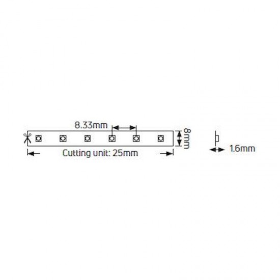 Ταινία LED Premium 14.4W 12V μπλέ IP33 - LP14412BL33 5m