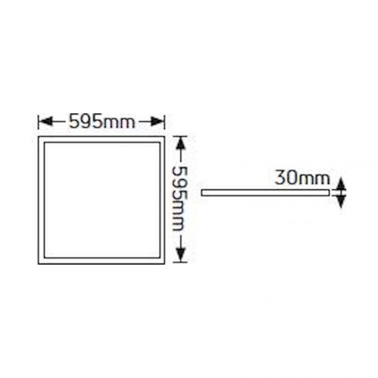 LED Panel Avra 60x60 40W 3000K 4000lm UGR<19 - LP40BLW5.UGR GEYER