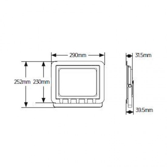 Προβολέας LED 100W 3000K 8500lm IP65 μαύρος - LPRM100W3