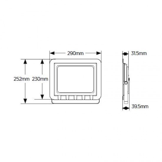 Προβολέας LED 150W 3000K 12000lm IP65 μαύρος - LPRM150W