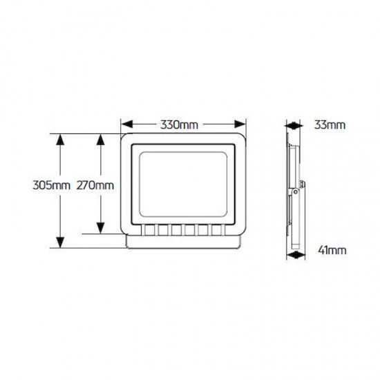 Προβολέας LED 200W 6500K 17000lm IP65 μαύρος - LPRM200D3