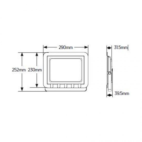 Προβολέας LED 100W 3000K 8500lm IP65 λευκός - LPRW100W3