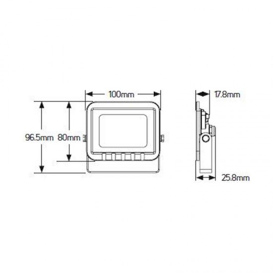 Προβολέας LED 10W 4000K 850lm IP65 λευκός - LPRW10C3