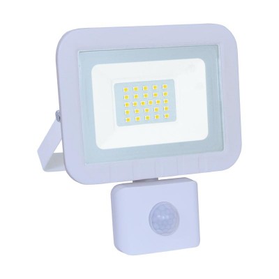 Προβολέας LED 20W 3000K 1700lm IP65 λευκός με αισθητήρα κίνησης - LPRW20WS3