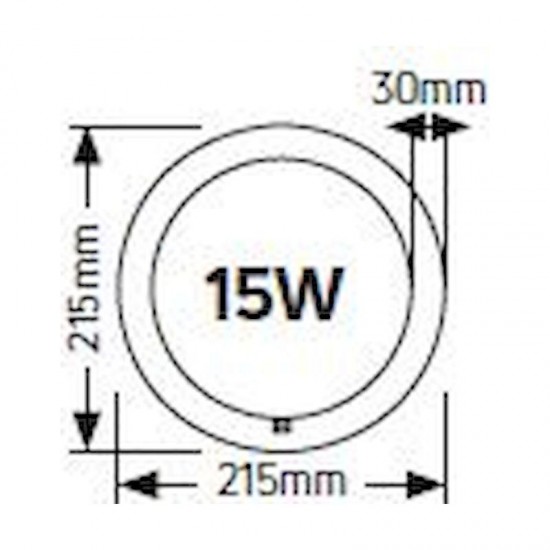 Λάμπα LED Τ9 Κυκλική 15W G10Q 6500K 1300lm - LT9-22D
