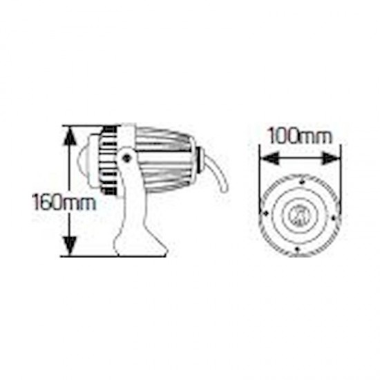 Φωτιστικό LED δαπέδου 10W 3000K 480lm IP65 100mm - SP10W10D