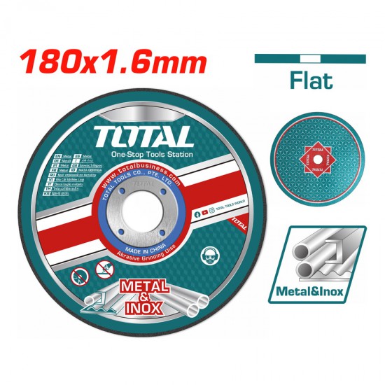 TOTAL ΔΙΣΚΟΣ ΚΟΠΗΣ ΙΣΙΟΣ ΙΝΟΧ / ΜΕΤΑΛΛΟΥ 180 Χ 1.6mm (TAC2161801)