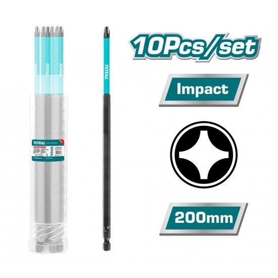 TOTAL ΜΥΤΕΣ ΜΑΓΝΗΤΙΚΕΣ ΜΑΥΡΕΣ ΡH2 200mm 10ΤΕΜ (TACIM16PH283)