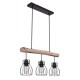 ΦΩΤΙΣΤΙΚΟ ΚΡΕΜΑΣΤΟ ΜΕ ΞΥΛΟ MINA 3XE27 GLOBO LIGHTING 15326-3Ν
