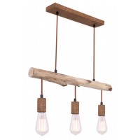 ΦΩΤΙΣΤΙΚΟ ΚΡΕΜΑΣΤΟ ΜΕ ΞΥΛΟ JAKOB 3XE27 GLOBO LIGHTING 15327-3Ν