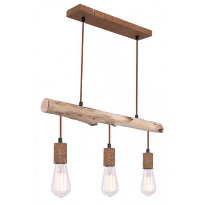 ΦΩΤΙΣΤΙΚΟ ΚΡΕΜΑΣΤΟ ΜΕ ΞΥΛΟ JAKOB 3XE27 GLOBO LIGHTING 15327-3Ν