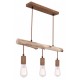 ΦΩΤΙΣΤΙΚΟ ΚΡΕΜΑΣΤΟ ΜΕ ΞΥΛΟ JAKOB 3XE27 GLOBO LIGHTING 15327-3Ν