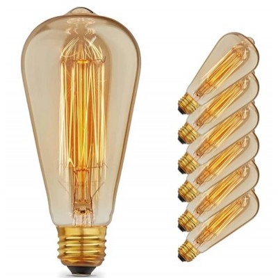ΛΑΜΠΕΣ ΣΕΤ VINTAGE EDISON ST64 E27 40W 6ΤΕΜΑΧΙΑ