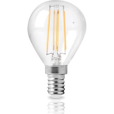 ΛΑΜΠΑ LED FILAMENT G45 ΣΦΑΙΡΙΚΟ Ε14 6W 2800K E27 FOS_ME