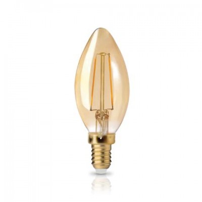 ΛΑΜΠΑ LED FILAMENT ΚΕΡΙ VINTAGE 6W 2200K E14 DIMMABLE FOS_ME