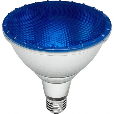 Λαμπα LED PAR38  15W E27 Μπλε με  Γυαλί 