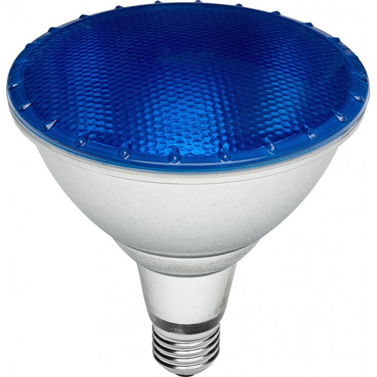 Λαμπα LED PAR38  15W E27 Μπλε με  Γυαλί