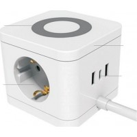 ΠΟΛΥΠΡΙΖΟ ΑΣΦΑΛΕΙΑΣ ΚΥΒΟΣ 3Θ ΣΟΥΚΟ,2 USB-A,1 USB-C & ΑΣΥΡΜΑΤΗ ΦΟΡΤΙΣΗ ΚΑΛΩΔΙΟ 1,4Μ 7035